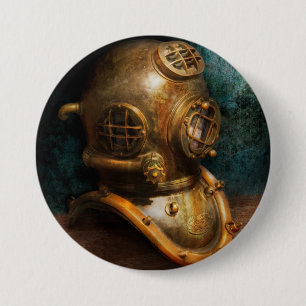 Steampunk - Tauchen - der Tauchsturzhelm Button
