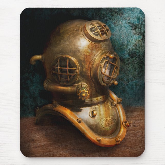 Steampunk - Tauchen - der Tauchsturzhelm Mousepad (Vorne)