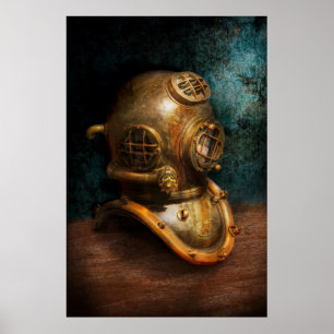Steampunk - Tauchen - der Tauchsturzhelm Poster