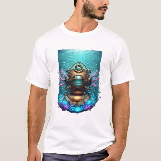 Steampunk-Taucher-Axolotl-T-Shirt | Vintage Retro  T-Shirt