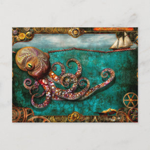 Steampunk - The tale of the Kraken Postkarte