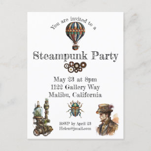 Steampunk Theme Postkarte