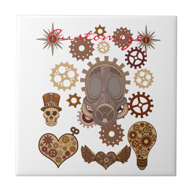 Steampunk Theme Thunder_Cove Fliese (Vorderseite)