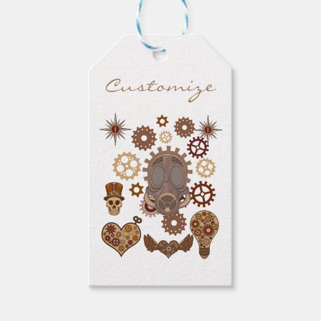 Steampunk Theme Thunder_Cove Geschenkanhänger (Vorderseite)