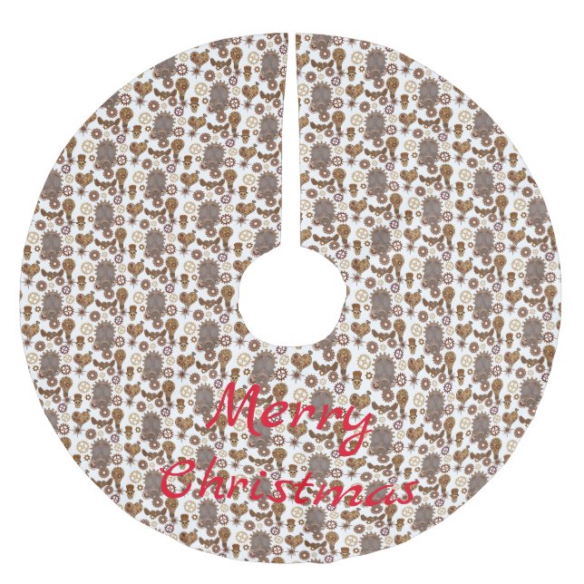 Steampunk Theme Thunder_Cove Polyester Weihnachtsbaumdecke (Vorderseite)