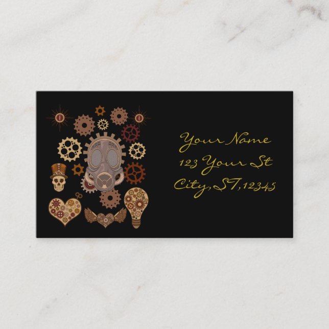 Steampunk Theme Thunder_Cove Visitenkarte (Vorderseite)