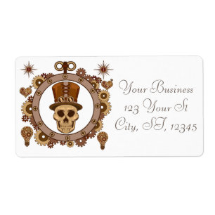Steampunk Theme Top Hat Skull Thunder_Cove