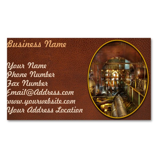 Steampunk - Think Tanks Magnetische Visitenkarte (Vorderseite)