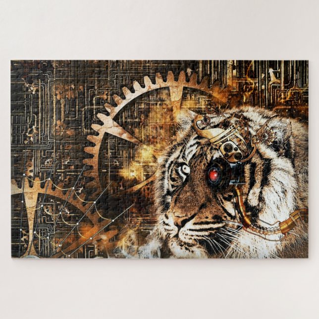 Steampunk Tiger Puzzle (Horizontal)