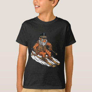 Steampunk-Tiger-Ski-Alpin-Retro-Victorian-Schutzbr T-Shirt