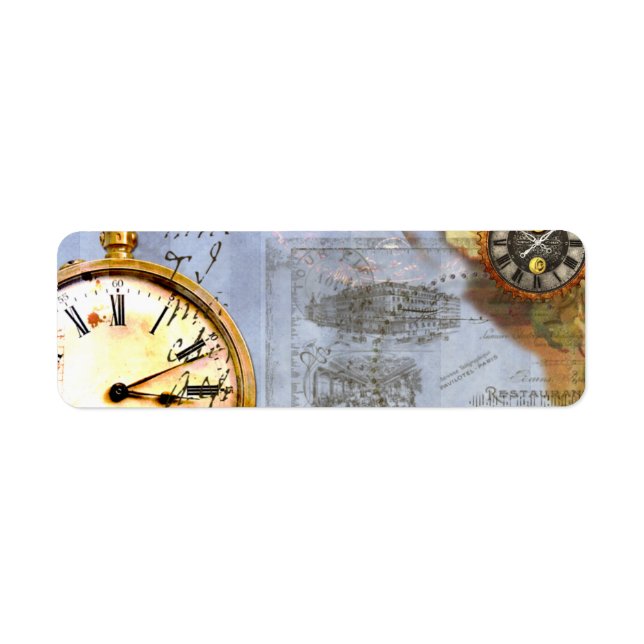 Steampunk Time Labels Tags (Vorne)