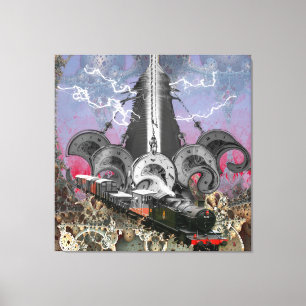 Steampunk Time Machine Canvas Print Leinwanddruck