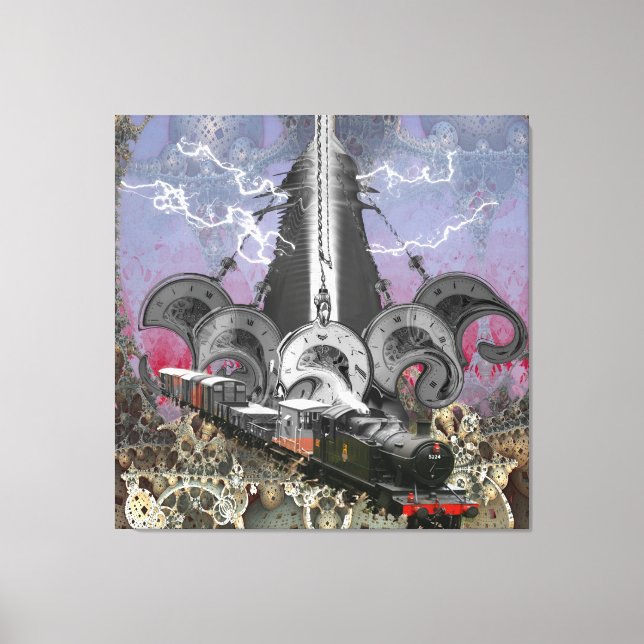 Steampunk Time Machine Canvas Print Leinwanddruck (Vorderseite)