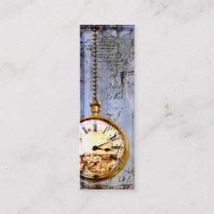 Steampunk Time Machine Pocket Watch Business Card Mini Visitenkarte
