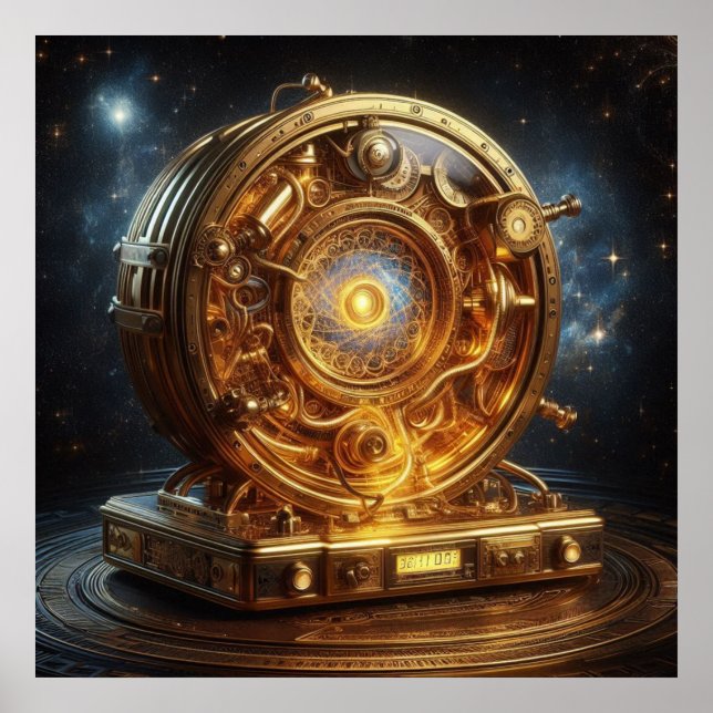 Steampunk, Time Machine, Time/Space/Continuum 002X Poster (Vorne)