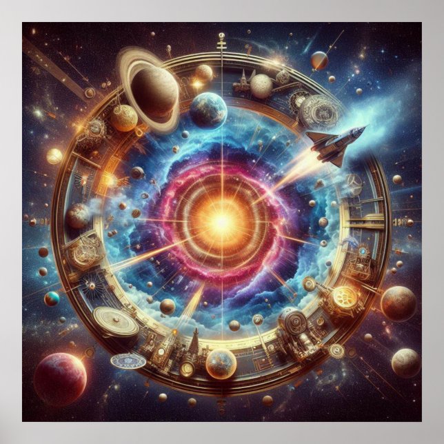 Steampunk/Time Machine, Time/Space/Continuum 6000X Poster (Vorne)