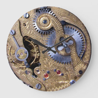Steampunk Time Victorian Pocketwatch brass gears Große Wanduhr