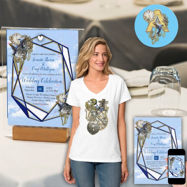 Steampunk Timeless Wedding Party Karten & Geschenk (Steampunk Timeless Wedding Party cards & gifts)