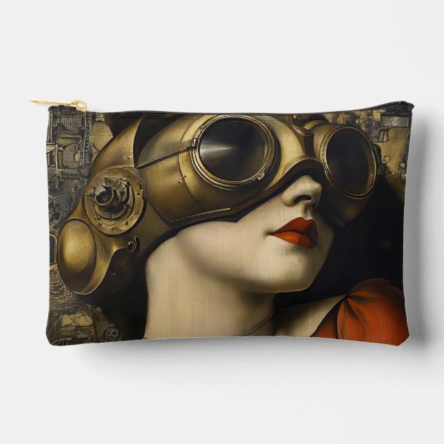 Steampunk Toilettenbeutel Zubehörtasche (Vorderseite)