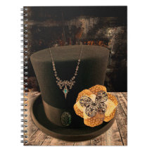 Steampunk Top Hat Hardcover-Notebook