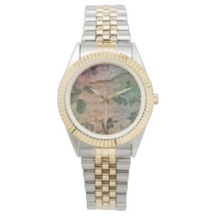 Steampunk Torn Rose   Vintage Not leidende Ephemer Armbanduhr
