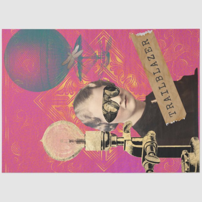 Steampunk Trailblazer Pop Art Seidenpapier (Vorderseite)