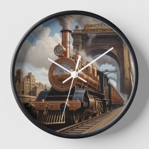 Steampunk Train Verlassend London Uhr
