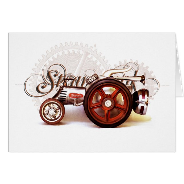 Steampunk Traktor-Schicksals-Geschenke (Vorderseite (Horizontal))