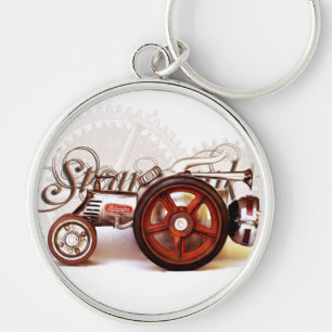 Steampunk Traktor-Schicksals-Geschenke Schlüsselanhänger