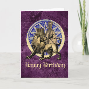Steampunk Traveller Lion - individualisierbarer Ge Karte