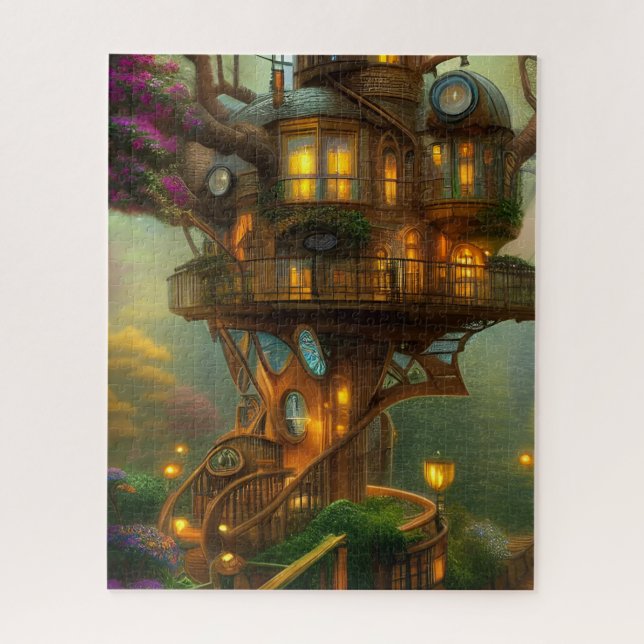 Steampunk Treehouse Observatory Puzzle (Vertikal)