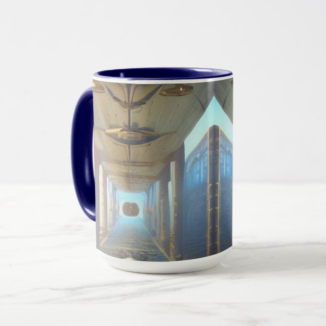 Steampunk-Tunnel-Tasse Tasse (Vorderseite Links)