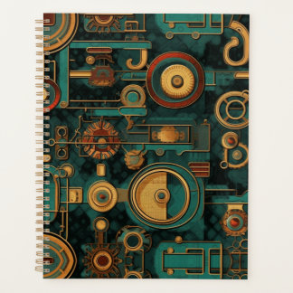 Steampunk Türkis Rot Gold Planer