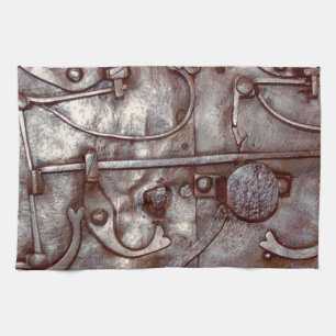 Steampunk-Türmuster, Metall, Nieten, Cool Handtuch