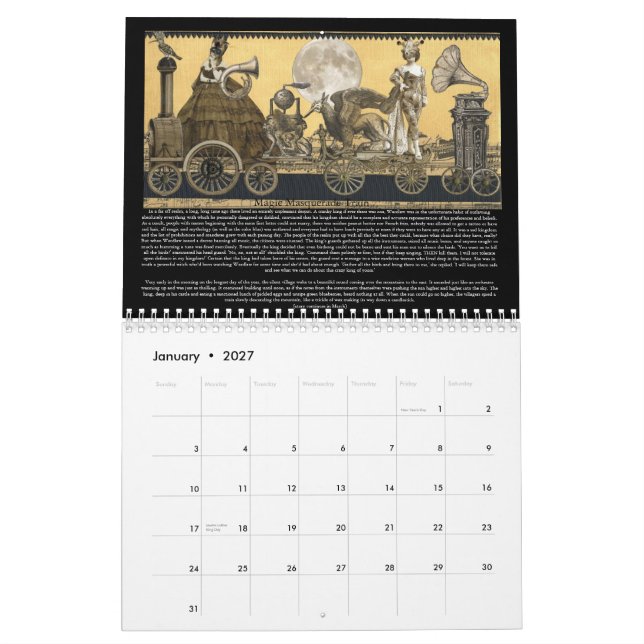 Steampunk Überlegungs-Kalender 2013 Kalender (Jan 2027)