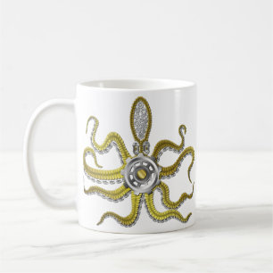 Steampunk übersetzt Krake Kraken Tasse