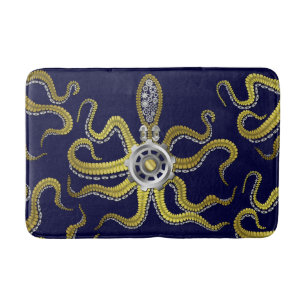 Steampunk übersetzt Kraken-Metall Kraken Badematte