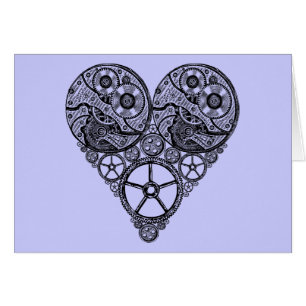 Steampunk Uhr-Arbeiten und Gang-Herz