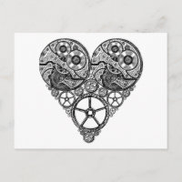 Steampunk Uhr-Arbeiten und Gang-Herz