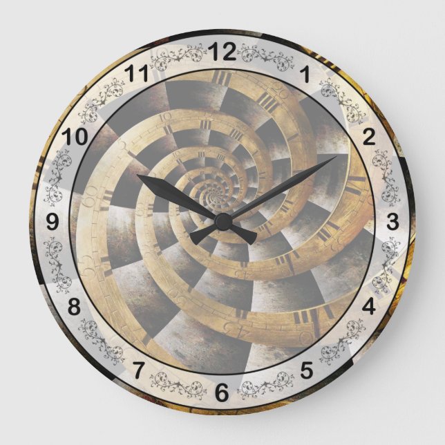 Steampunk - Uhr - Der Zeitfluss (Vorderseite)