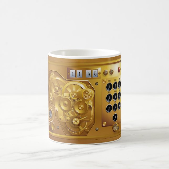Steampunk-Uhr-Kaffeetasse Kaffeetasse (Mittel)