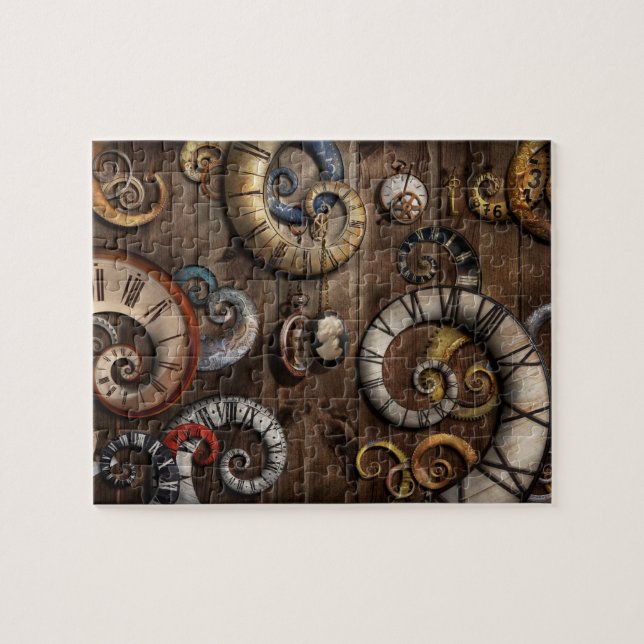 Steampunk - Uhr - Zeitmaschine Puzzle (Horizontal)