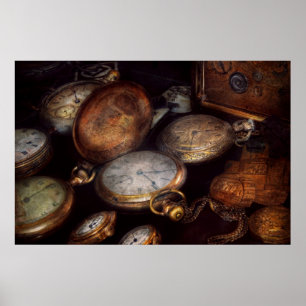 Steampunk - Uhr - Zeitverschleiß Poster