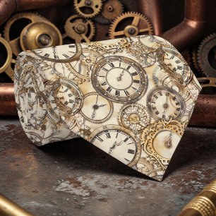 Steampunk-Uhren individuell gestaltete Krawatte