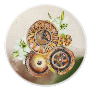 Steampunk-Uhrengeere Vintage Schubknöpfe Puls Keramikknauf