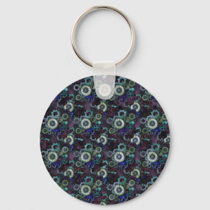 Steampunk-Uhrenteile - lila Druck von LeahG Schlüsselanhänger