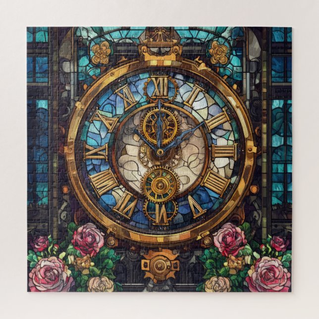 Steampunk-Uhrturm-Rätsel Puzzle (Vertikal)