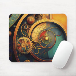 Steampunk-Uhrwerk-Abstraktes Design Mousepad