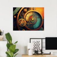 Steampunk-Uhrwerk-Abstraktes Design