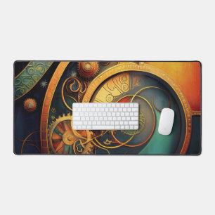 Steampunk-Uhrwerk-Abstraktes Design Schreibtischunterlage